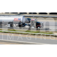 Chemical-HazMat Tanker on Freeway